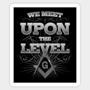 Meet Upon The Level Masonic Freemason Sticker